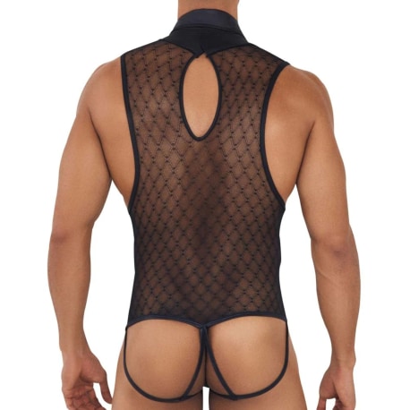 CandyMan Work-N-Play Mesh Bodysuit - Black