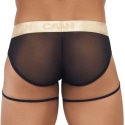 CandyMan Slip Jarretière Mesh Noir - Or