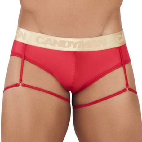 CandyMan Holes In One Bikini Briefs - Burgundy