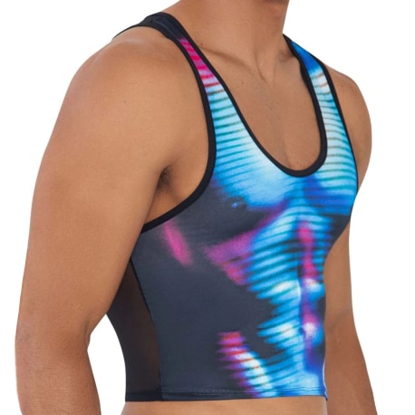 CandyMan Moonlight Work-N-Out Crop Top - Blue