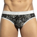 ES Collection Arabic Briefs - Black - Silver