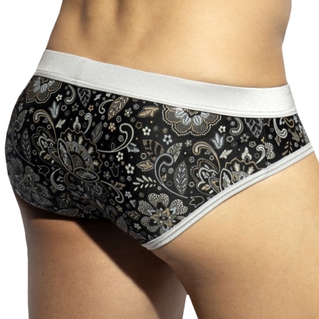 ES Collection Arabic Briefs - Black - Silver