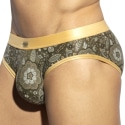 ES Collection Arabic Briefs - Khaki - Gold