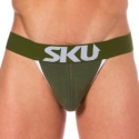 SKU Logo Cotton Tanga Briefs - Khaki