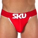 SKU Logo Cotton Tanga Briefs - Red