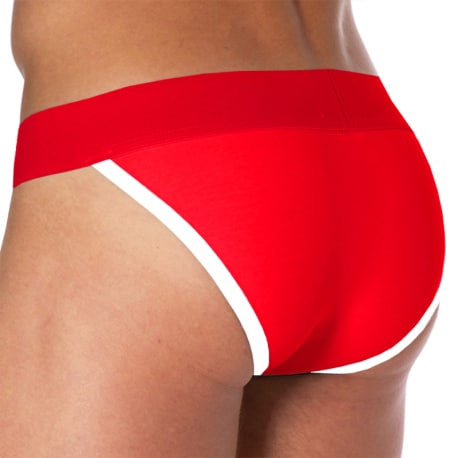 SKU Logo Cotton Tanga Briefs - Red