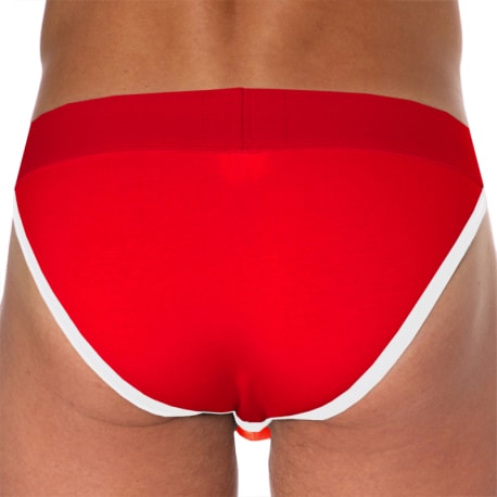 SKU Logo Cotton Tanga Briefs - Red