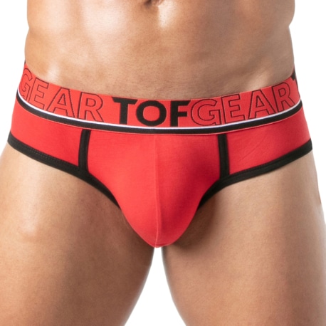 CandyMan Holes In One Bikini Briefs - Burgundy