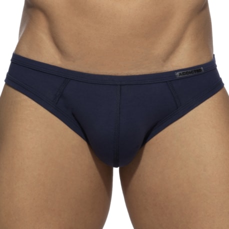 Addicted Lot de 3 Slips Bikini Basic Bleu Marine