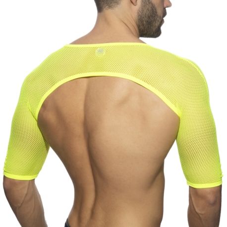 Addicted Crop Top Mesh Jaune Fluo