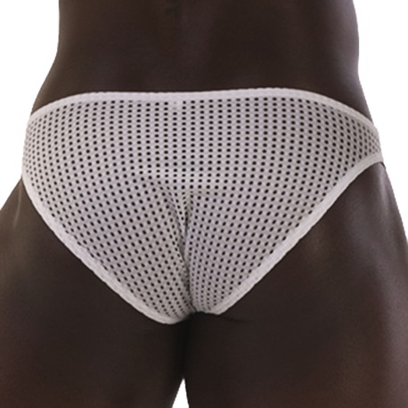 BARCODE Berlin Miko Mesh Brief: Knitted Cotton, Sexy Tie Strings