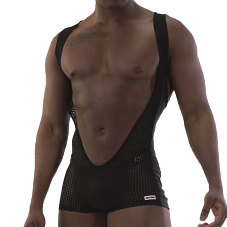 Barcode Sanke Mesh Singlet - Black