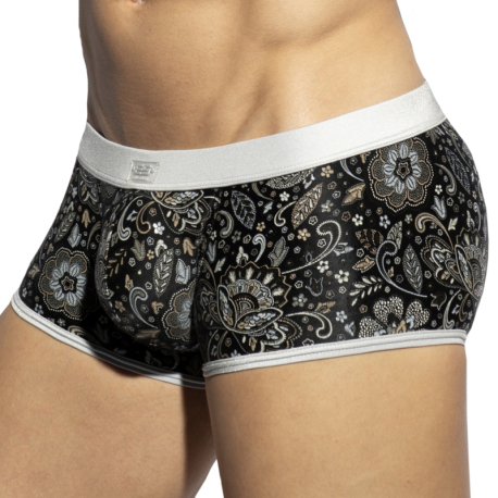 ES Collection Arabic Trunks - Black - Silver