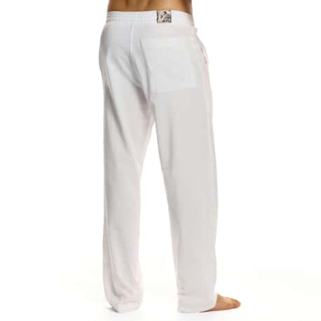 Modus Vivendi Pantalon en Lin Blanc