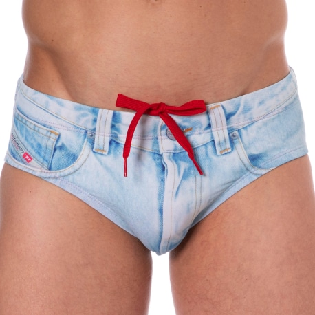 Diesel Slip de Bain Denim Bleu Indigo