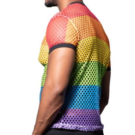 Andrew Christian Pride Mesh T-Shirt - Rainbow