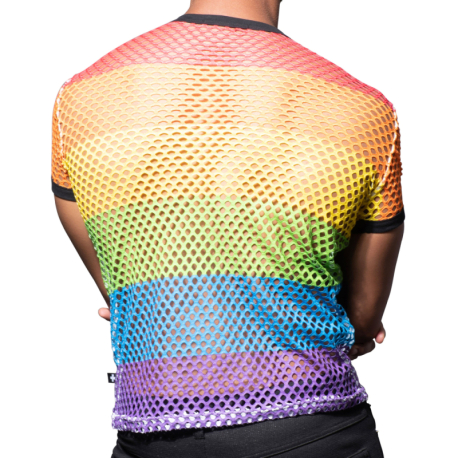 Andrew Christian Pride Mesh T-Shirt - Rainbow