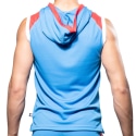 Andrew Christian Phys. Ed. Varsity Gym Mesh Hoodie - Blue