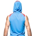 Andrew Christian Phys. Ed. Varsity Gym Mesh Hoodie - Blue