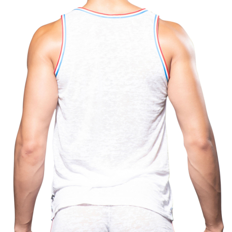 Andrew Christian Tour Burnout Tank Top - White