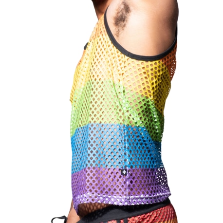 Andrew Christian Pride Mesh Tank Top - Rainbow