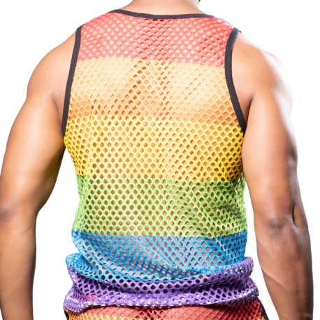 Andrew Christian Pride Mesh Tank Top - Rainbow