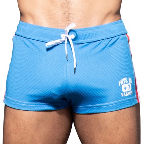 Andrew Christian Short Gym Phys. Ed. Varsity Mesh Bleu