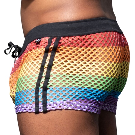 Andrew Christian Pride Mesh Shorts - Rainbow