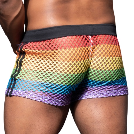 Andrew Christian Short Pride Mesh Arc-en-Ciel