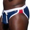 Andrew Christian Slip de Bain Retro Bikini Bleu Marine