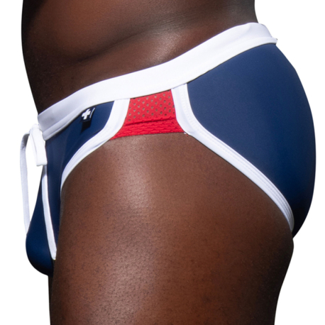 Andrew Christian Retro Bikini Swim Briefs - Navy