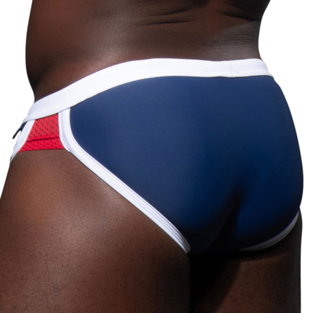 Andrew Christian Retro Bikini Swim Briefs - Navy