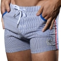 Andrew Christian Hamptons Swim Shorts - Royal - White Stripe