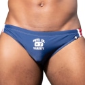 Andrew Christian Slip de Bain Bikini Phys. Ed. Varsity Bleu Marine