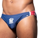 Andrew Christian Slip de Bain Bikini Phys. Ed. Varsity Bleu Marine