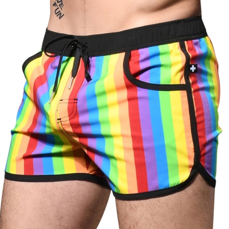 Andrew Christian Pride Swim Shorts - Rainbow