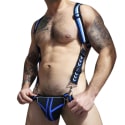 Breedwell Transistor Jock Body Harness - Black - Blue