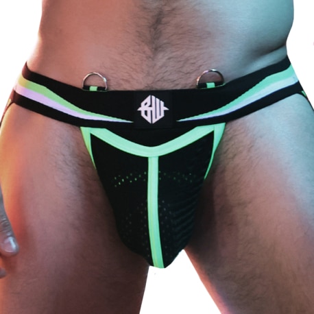 Breedwell Transistor Jock - Black - Neon Green