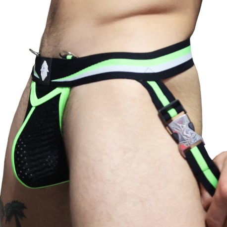 Breedwell Transistor Jock - Black - Neon Green