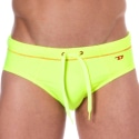 Diesel Slip de Bain Neon Jaune fluo