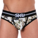 SKU Floral Cotton Briefs - Off White