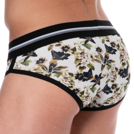 SKU Floral Cotton Briefs - Off White