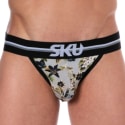 SKU Floral Cotton Tanga Briefs - Grey