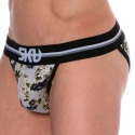 SKU Slip Tanga Coton Floral Gris