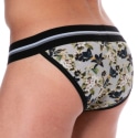 SKU Slip Tanga Coton Floral Gris