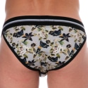 SKU Floral Cotton Tanga Briefs - Grey