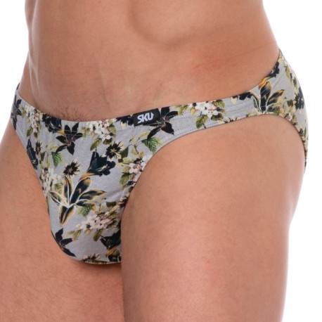 SKU Slip Mini Coton Floral Gris