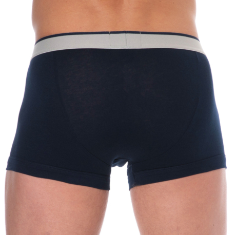 Emporio Armani Boxer Yarn Dyed Coton Bleu Marine