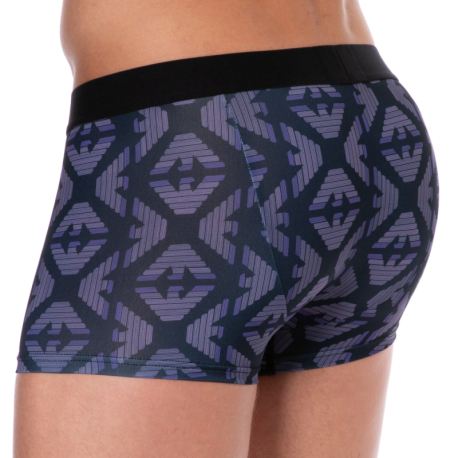 Emporio Armani Boxer All Over Printed Microfiber Aigle Violet