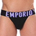 Emporio Armani Jock Strap Megalogo Coton Noir